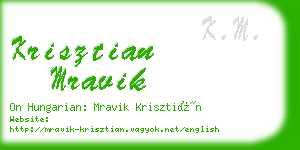 krisztian mravik business card